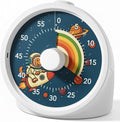 BellMan Visual Timer with Pause Button, 60 Minute Countdown Rainbow Timer for Kids and Adults with Silent Operation, Study and Meetings Time Management Tool, Design for Home, Office and Gift, Rocket