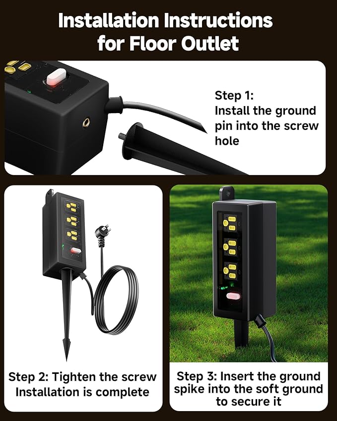 IP66 Outdoor Power Strip Waterproof,Iwister Heavy Duty Surge Protector, 10 FT Extension Cord, All-Weatherproof,6AC, Suitable for Outdoor, Work Room, Patio Gardens, Pool Parties