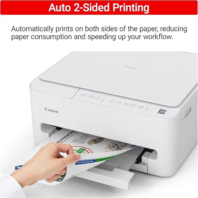 Canon PIXMA TS4320 Wireless Color Inkjet Printer for Duplex Printing, White – Cost Efficient Home Printer with Copier/Scanner, Compact Design, Easy Setup, 1 Year Limited Warranty