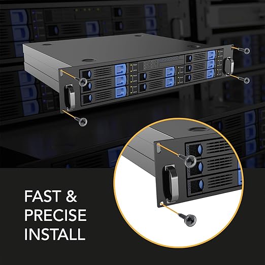 10-32 Rack Screws 115-Pack - Versatile Server Rack Accessories for Network Cabinets, Audio Mounts, Studs and Recording Studio Includes Nylon Washers. Perfect for Rackmounts