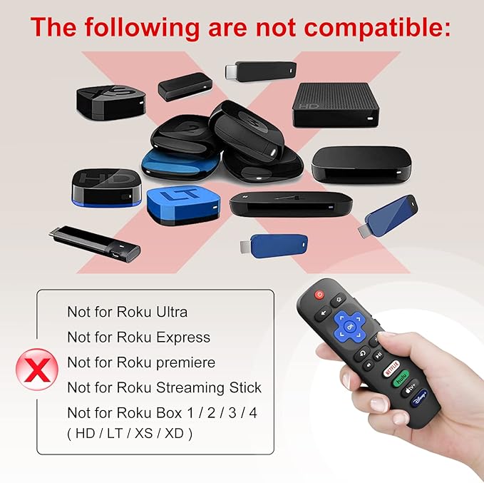 【Pack of 2】 New Replacement for All Roku TV Remote,Compatible for All TCL-ONN-Hisense-Roku TV Remote
