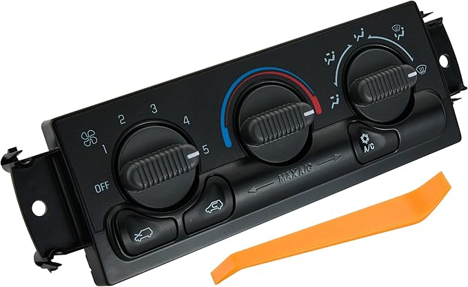 ZAPOSTS Climate Control Module Fits for GMC Sierra Yukon & Chevy Silverado Suburban Tahoe 1999-2002.Replaces 599-266, 15054697,15753264.Heater A/C Air Conditioning Switch.without rear window defroster