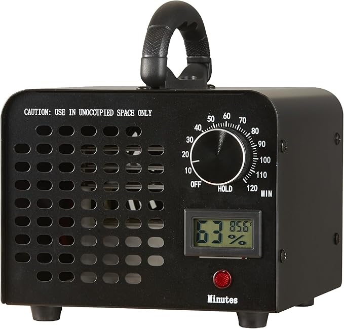 VEVOR Ozone Generator, 24000mg/h Ozone Machine, High Capacity Commercial/Industrial Ozone Generator Machine with 0-120 min Time Setting for Rooms, Cars