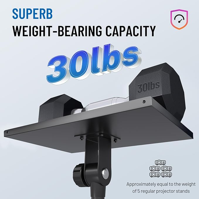 CAHAYA Projector Tripod Stand Adjustable: Height 29 to 65in Projector with Casters Universal Laptop Stand Portable Multifunctional DJ Rack Stand for Outdoor Movies Computer Book DJ Equipment CY0332