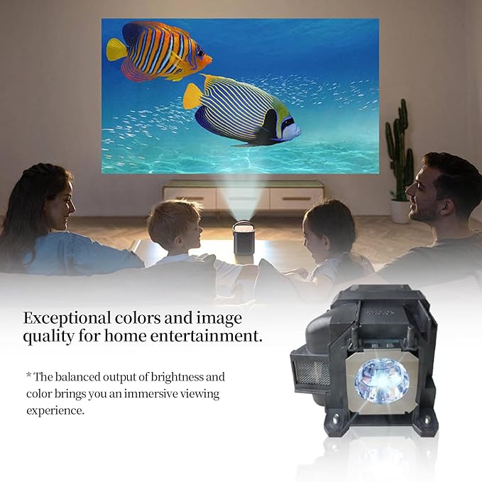 SORNEICDR ELP LP87 Replacement Projector Lamp Bulb Compatible With Epson BrightLink 536Wi PowerLite 520 525W 530 535W, With Housing