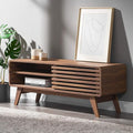 mopio Ensley TV Stand, Mid Century Modern for 55/60/65 inch TV, Farmhouse TV Stand, Entertainment Center with Storage, TV and Media Console for Living Room (Walnut, 46")
