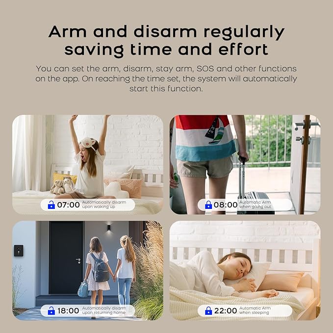LWOHSI A108F Alarm System for Home Security,WiFi+GSM 4G DIY Alarm Kit with Phone APP Alert, Door/Window Sensor, Remote, Compatible with Alexa and Google for House, Apartment