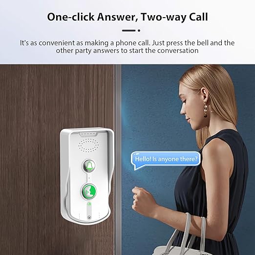 Swokely Rechargeable Wireless Intercom Unit, 2-Way Talking, 500 Meter Talking Distance, Power Saving, IP54 Water Resistance Rating, 2 Pcs, Suitable for Home, Office (White)