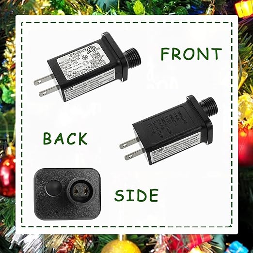 SIGANDG 12V 9W LED Transformer Replacement Class 2 Power LED Controller with 8 Modes Supply for Christmas String Light Inflatable Decorations IP44 Waterproof Low Voltage Transformer(2 Pcs)