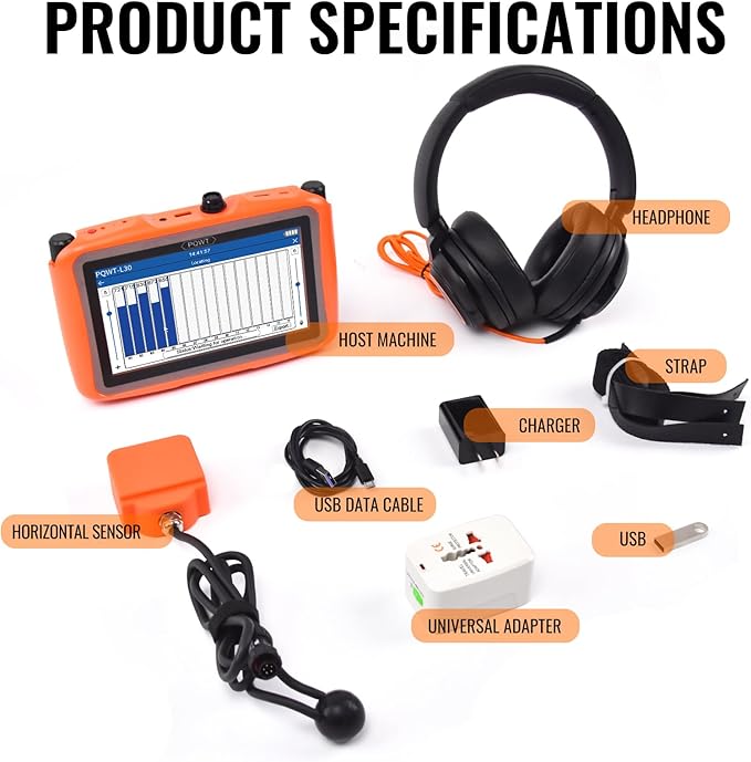 PQWT-L30 Home Use Pipeline Water Leak Detector with Square Sensor