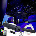 AZIMOM 6W RGBW 550pcs 0.03in 13.1ft Fiber Optic Starlight Headliner Kits with Meteor Shooting Star Fiber Strands Sound Activated Bluetooth/APP Remote Control Starlight