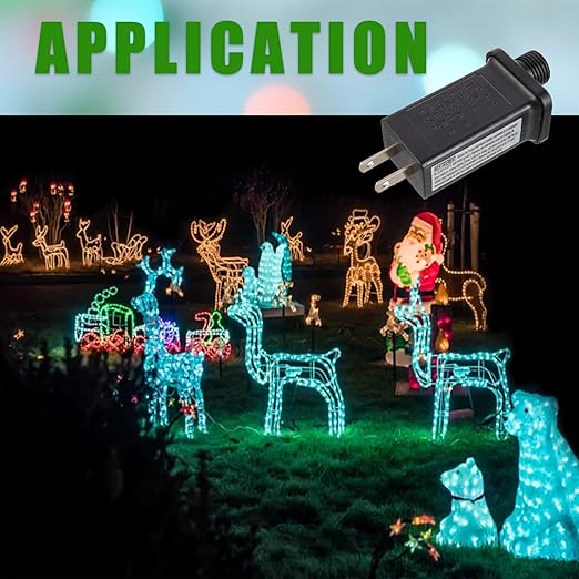 SIGANDG 24V 7.2W LED Transformer Replacement Class 2 Power LED Controller with 8 Modes Supply for Christmas String Light Inflatable Decorations IP44 Waterproof Low Voltage Transformer(2 Pcs)
