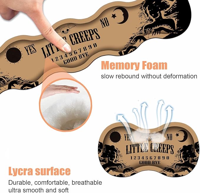 Ergonomic Keyboard Wrist Rest & Mouse Pad Wrist Rest Set, Large XXL Gaming Desk Mat 31.5"x 11.8" with Non-Slip Base, Memory Foam, Easy Typing Pain Relief for Home & Office, Ouija Board