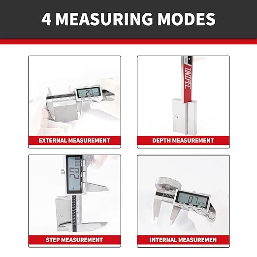 Unipec 12 Inch Digital Caliper, 150mm Calipers Measuring Tool with Stainless Steel, IP54 Splash Proof Protection Design