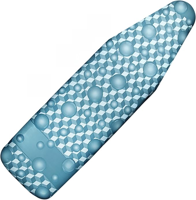 Ironing Board Cover and Pad, 21x54 Extra Large Thick Iron Padding, Scorch & Stain Resistant Ironing board cover, Heavy Duty Iron Board Padded with Adjustable Fasteners Elastic Edge, Aqua Blue