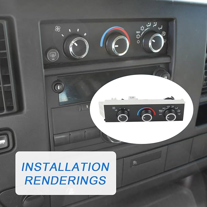 DICMIC Front A/C Heater Climate Control Module Compatible with 1996-2014 Chevrolet Express 1500 GMC Savana 1500 1996-2020 Chevrolet Express 2500 3500 GMC Savana 2500 3500 Replace# 599-217, 15073274