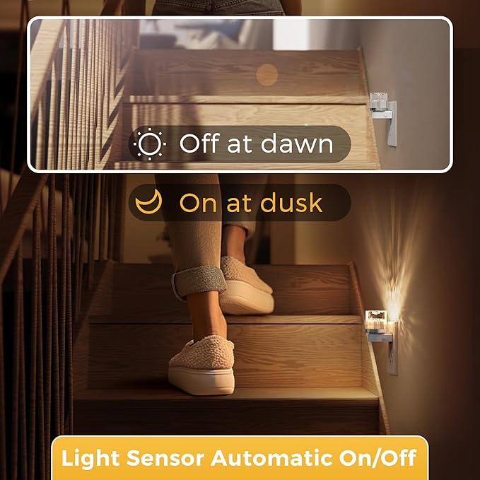 L LOHAS LED Night Light, Night Lights Plug into Wall, 3000K Soft Light LED NightLights, Built in Dusk to Dawn Sensor for Hallway, Bathroom, Rooms