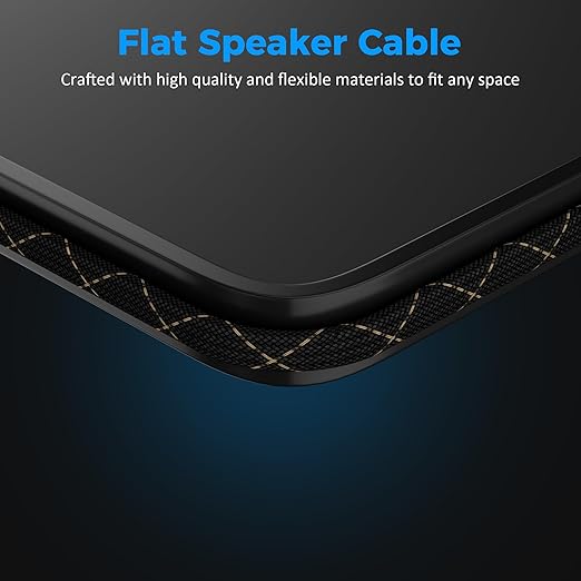 16/2 Speaker Wire 25 Feet, 16AWG Gauge Speaker Cable, Direct Burial, Durable Nylon Braided, in Wall, 2 Conductors, OFC Oxygen-Free Copper, for Car Audio Stereos, Home Theater, Surround Sound, Radio