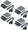 ACEIRMC 4pcs MAX7219 Dot Matrix Display Module Single-Chip Control LED Module DIY Kit for Arduino with 5pin Line