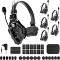 Hollyland Solidcom C1 Wireless Headset Intercom System 6-Person Full Duplex 1000ft Team Communication Group Talk Single-Ear Headset with 1 Master & 5 Remote Headsets