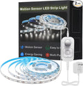 Feuymoent Motion Sensor LED Strip Light - Cabinet Strip Lights with 24W Plug, Dimmer and Timing,16.4ft 6000K ColdWhite