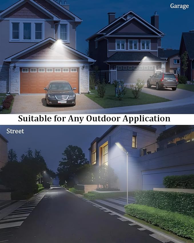 Ofuray Of-9000W Solar Street Lights Outdoor, Commercial Dusk to Dawn Solar Security Flood Light with Remote Control Motion, IP67 Waterproof, 6500K for Parking Lots, Courts, Barns