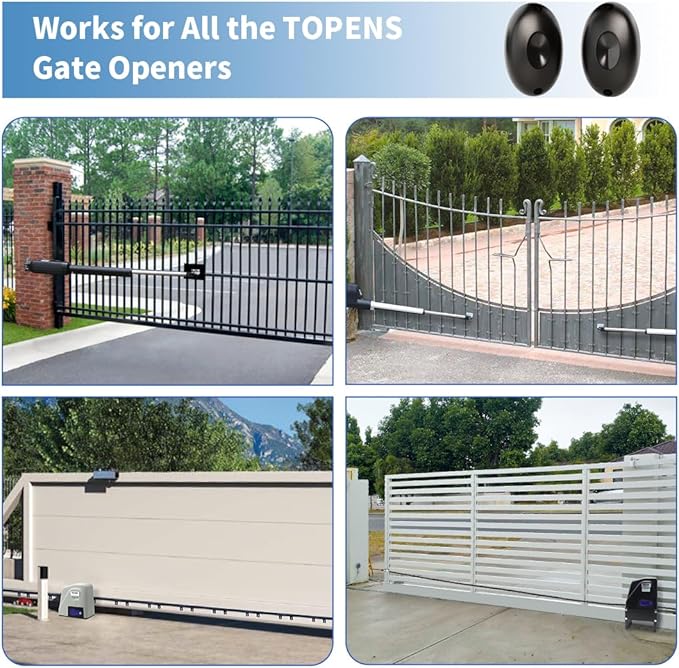 TOPENS TC102 Safety Photocell Infrared Beam Sensor Photoelectric Motion Detector for Automatic Swing Sliding Gate Openers Garage Door Openers Access Control Security Alarm Systems Indoor Outdoor Use