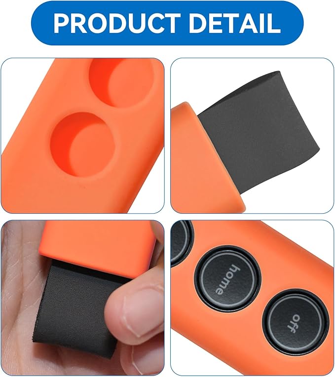 Protective Silicone Sleeve Cover for SimpliSafe KeyFob - Arm and Disarm Remotely, Flexible Case for SimpliSafe Home Security System KeyFob - Latest Gen (Orange)