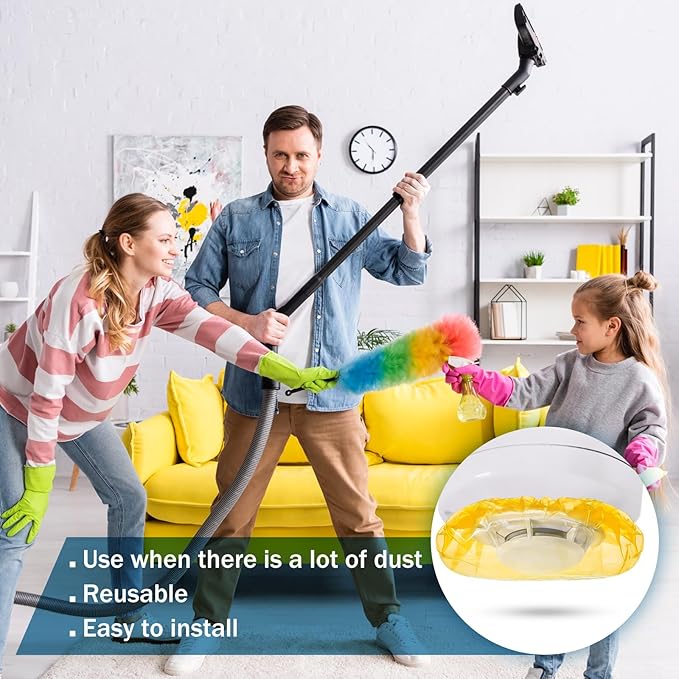 Gueevin 36 Pcs Smoke Detector Cover Smoke Alarm Dust Paint Cover for Home Fire Alarm (Yellow)