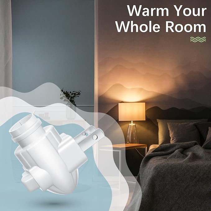 Tuanse 50 Sets Plug in Night Light Module Night Light Base with Shade Mounting Clip Plastic Lights Rotating Base for Making Your Own Decorative (White)