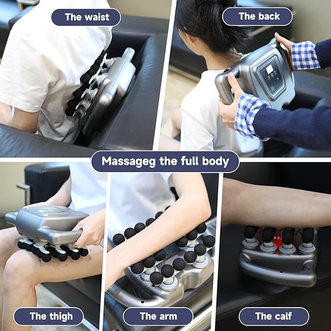 Fakosre 24 Haed Massage Gun, Massage Gun Deep Tissue with 9 Modes 99 Intensities, Quiet Multi Head Massage Guns for Backs, Shoulders, Legs, Foot and Full Body Muscle Pain Relief