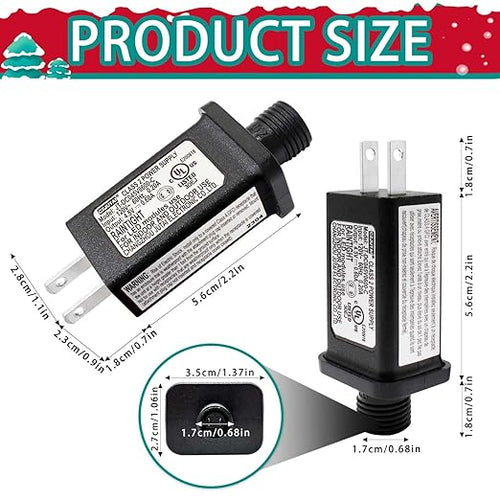 4.5V 0.6A Replacement LED Transformer Class 2 Power Supply Adapter Ip44 LED Light Controller Low Voltage Transformer for Halloween Christmas String Light Inflatable Decorations (4.5V2.7W 1PCS)