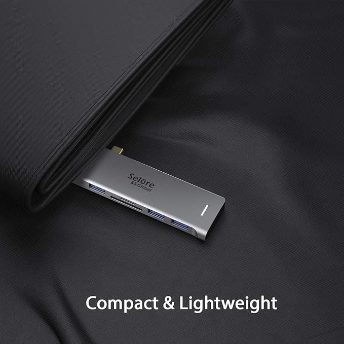 USB C Adapter for MacBook Pro/Air M1 M2 M3 2021 2020 2019 13" 15" 16", 6 in 1 USB-C Hub MacBook Pro Accessories with 3 USB 3.0 Ports,USB C to SD/TF Card Reader and 100W Thunderbolt 3 PD Port