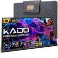 Kado Portable Monitor 15.6-Inch FHD 1080p, 45W Reverse Charging USB-C mini-HDMI Gaming Monitor IPS Display Built-in Speakers, Second Display 180° Kickstand for Laptop PC Phone Mac Xbox PS4/PS5 Switch