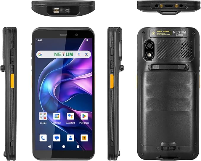 NETUM Android 14 Handheld Barcode Scanner Mobile Computer, Q900 with Honeywell HS7 Engine, 1D/2D Scanning, 5.99" HD Touchscreen, Wi-Fi & 4G LTE – Ideal for Warehousing, Logistics & Asset Tracking