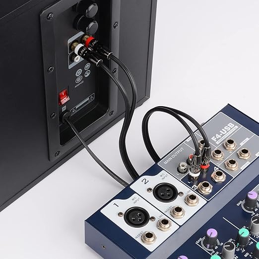 J&D RCA Cable, 2 RCA Male to Male Stereo Audio Cable, Gold-Plated Copper Shell, Heavy Duty, Compatible with Speaker, Amplifier, Subwoofer, 25 Feet
