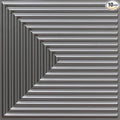 From Plain To Beautiful In Hours 9004 Depth Tier PVC 12 in x 12 in Peel and Stick Wall Panels (Covers / 10 sq.ft), Silver, 10 Piece