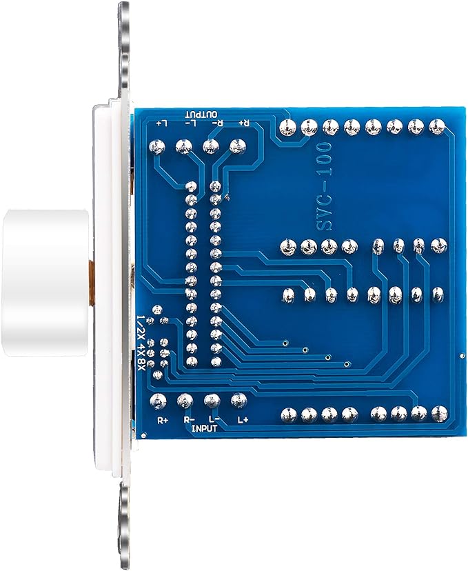 OSD Audio 100W in Wall Volume Control Impedance Matching for Home Speakers, Rotary Knob White SVC100