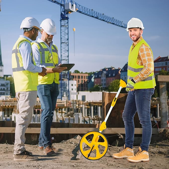 Zozen Measuring Wheel Digital Display, 3-Sections Foldable, Imperial/Metric Measure Wheel with Backlit Display | Up to 99,999Ft/ 99,999M | Kickstand to Keep Stand |Portable, Include Cloth Backpack.