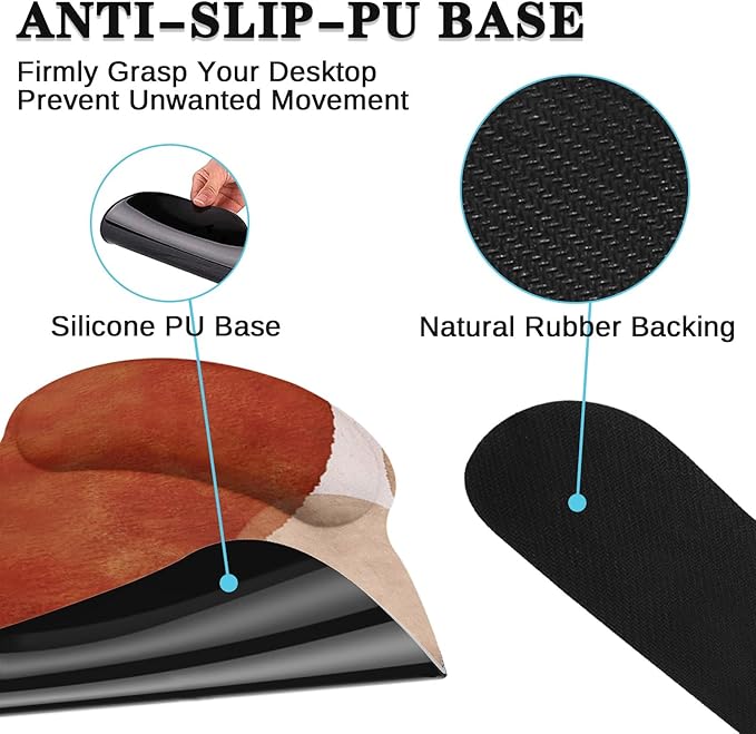 Britimes Abstract Boho Keyboard Mouse Pad Set 4in1 Large Mousepad+Keyboard Wrist Rest+Mouse Wrist Rest+Coaster Set with Ergonomic Design for Home Office Computer 35.4x15.7 inches