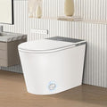 BAYTINA Smart Toilet, One Piece Toilet with Bidet Built in,Modern Elongated Toilet with Built-in Tank, Heated Toilet Seat, Bidet Warm Water, Dryer, Automatic Toilet Flusher, Foot Sensor Operation
