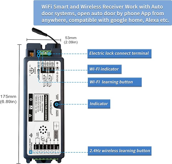 WiFi Access Control 400lb Holding Force Electic Magnetic Door Lock System Kit with Remote and Smartphone app Control, paired with Wireless Push Panel Switch (Electric Strike Lock kit)
