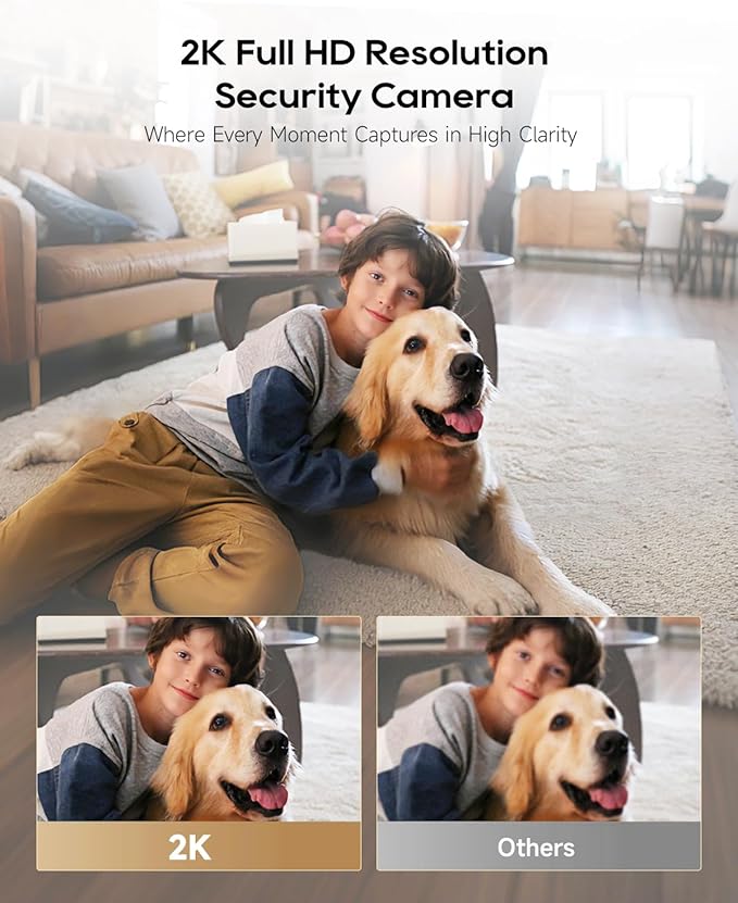 DREAME Pet Dog Camera, 1080P 3MP Indoor Security Camera Motion Detection, 5G/2.4G Dual-Band Wi-Fi, Physical Privacy Mode, Night Vision, 2-Way Audio, Cloud & SD Card Storage, Works with Alexa & Google