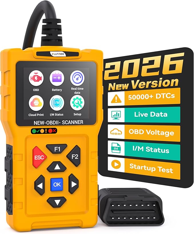 T600 OBD2 Scanner Diagnostic Tool & Code Reader for Cars and Trucks – Check Engine Code Reader with Reset, Read & Clear Fault Codes for Vehicle 1996+, Live Data, 50,000+ DTCs, Cloud Print, I/M Status