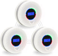 Kesymo 3Pack Upgraded Interlinked Smoke Carbon Monoxide Detector, Battery Powered&Wireless Interconnected Smoke and CO Alarm, Transmission Range of Over 820 ft (Includes Battery)