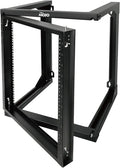 Tecmojo 12U Wall Mount Server Rack, Open Frame Network Rack for 19" Computer/AV/Data/IT/Media Equipment, 18" Depth, 16" Apart Mounting Holes, Swing Gate, Square and Tapped Holes