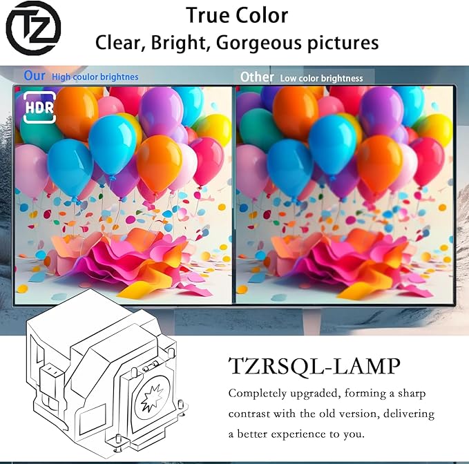 TZRSQL NP12LP 5811100818-S for NEC NP4100 NP4100W NP4100-09ZL NP4100W-06FL NP4100W-07ZL NP4100W- 08ZL NP4100W-09ZL /10ZL for Vivitek D-6000 D-6010 D-6500 D-6510 D-5600 Replacement Projector Lamp Bulb
