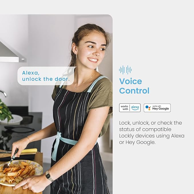 Lockly Secure Link Wi-Fi Hub for Smart Lock, Wireless Access Point, Compatible with Google Assistant & Alexa, Enables Remote Control and Monitoring