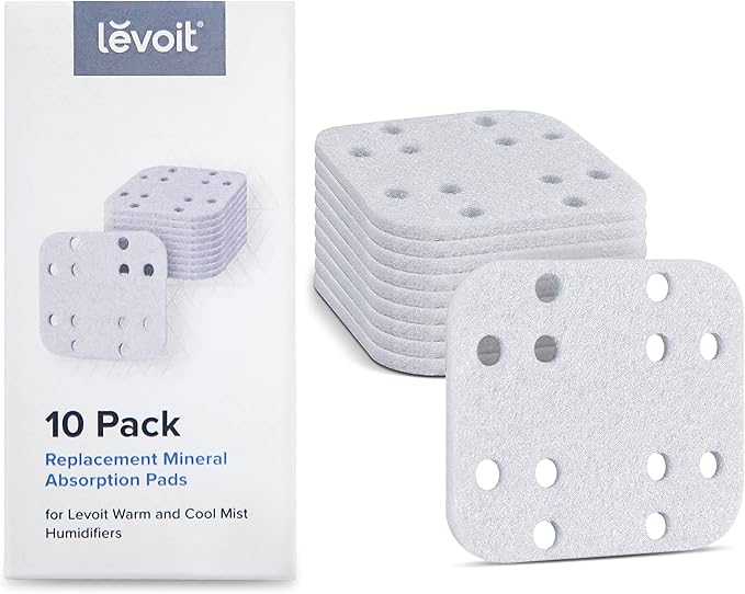 LEVOIT OasisMist Smart Cool and Warm Mist Humidifiers & 10-Pack Top Fill Humidifier Replacement Filters & Humidifier Replacement Filters 10-Pack, Mineral Absorption Pad
