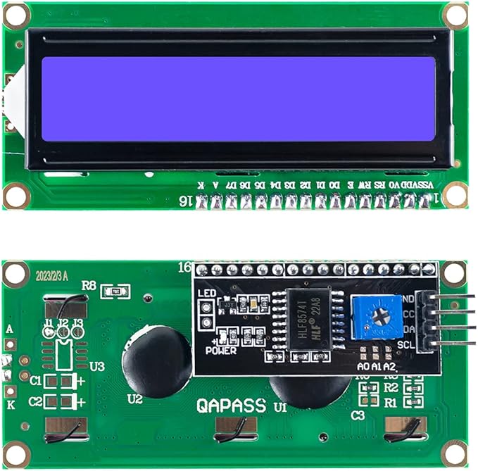 Hosyond 3pcs I2C IIC 1602 LCD Display Module 16x02 LCD Screen Module for Arduino Raspberry Pi